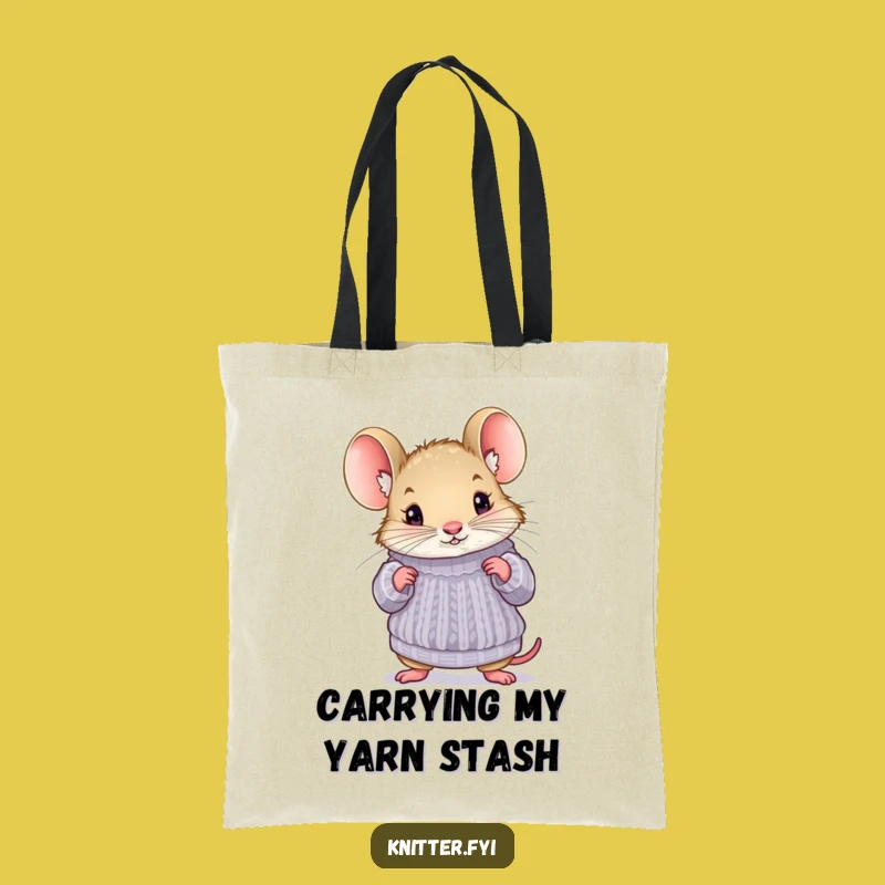 Funny Mouse Sweater Tote Bag - Chic and Humorous Gift for Shoppers
