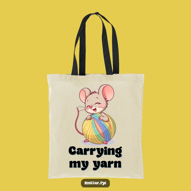 Funny Mouse Tote Bag: Carrying Craft Supplies, A Practical & Funny Gift