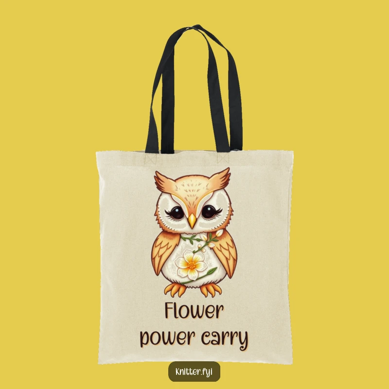 Funny Owl Tote Bag: Embroidery Bird Bag, Perfect Craft Accessory