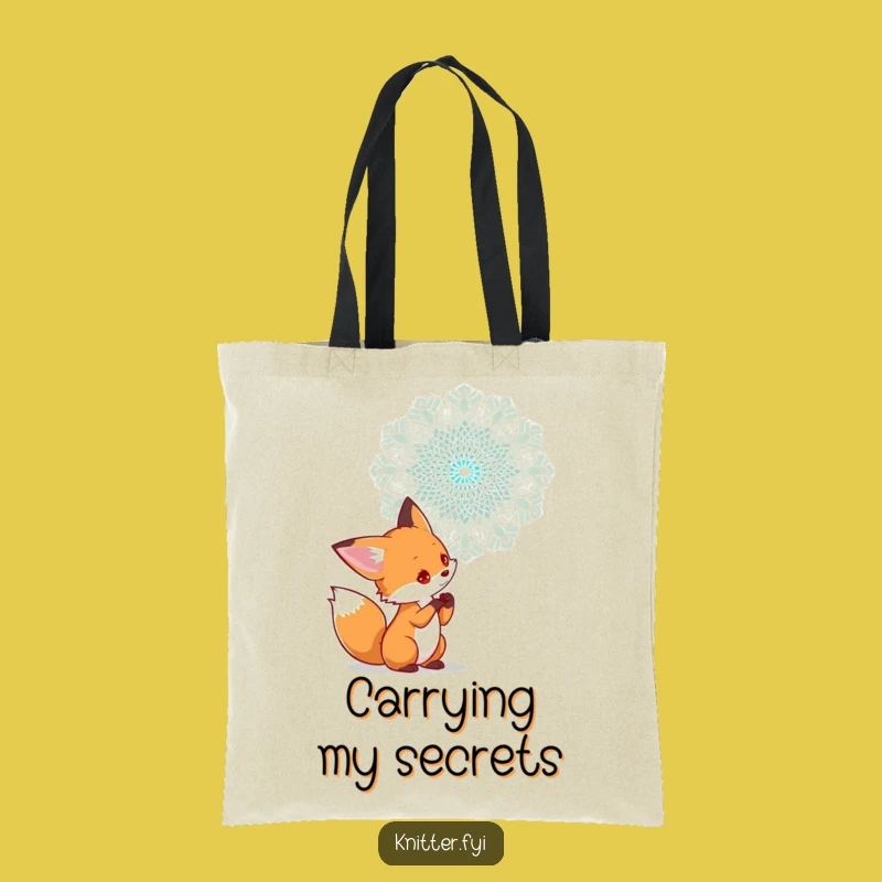 Funny Fox Examining Lace Tote Bag - Chic Art Carrier Gift