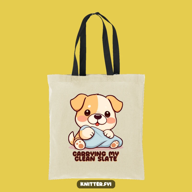 Funny Kawaii Dog Tote Bag: Fabric Smoothing Style - Practical Hilarious Gift