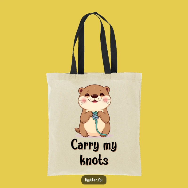 Funny Otter Knot Tote Bag - Skilled Critter Carry-All, Perfect Funny Gift!