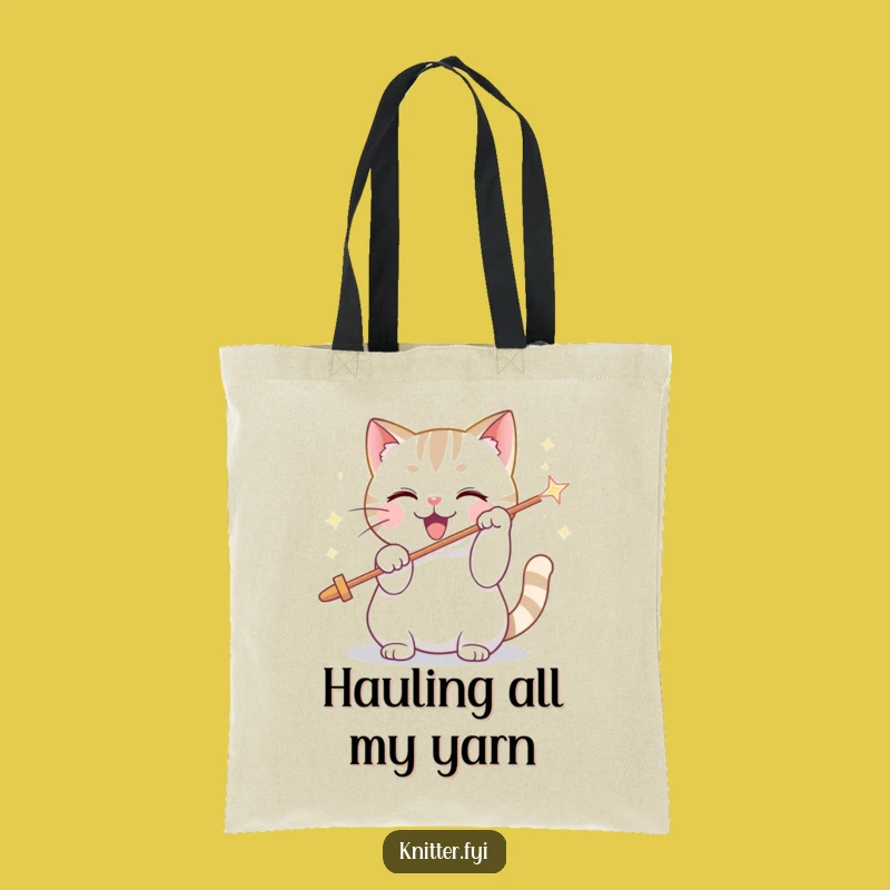 Funny Cat Threading Needle Tote Bag - Chic Pet Lover Carry-All Gift