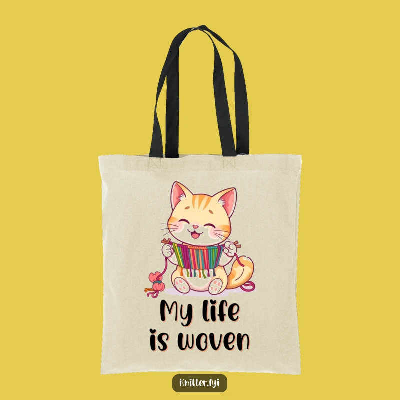 Funny Cat Art Tote Bag - Carry Your Creations in Style